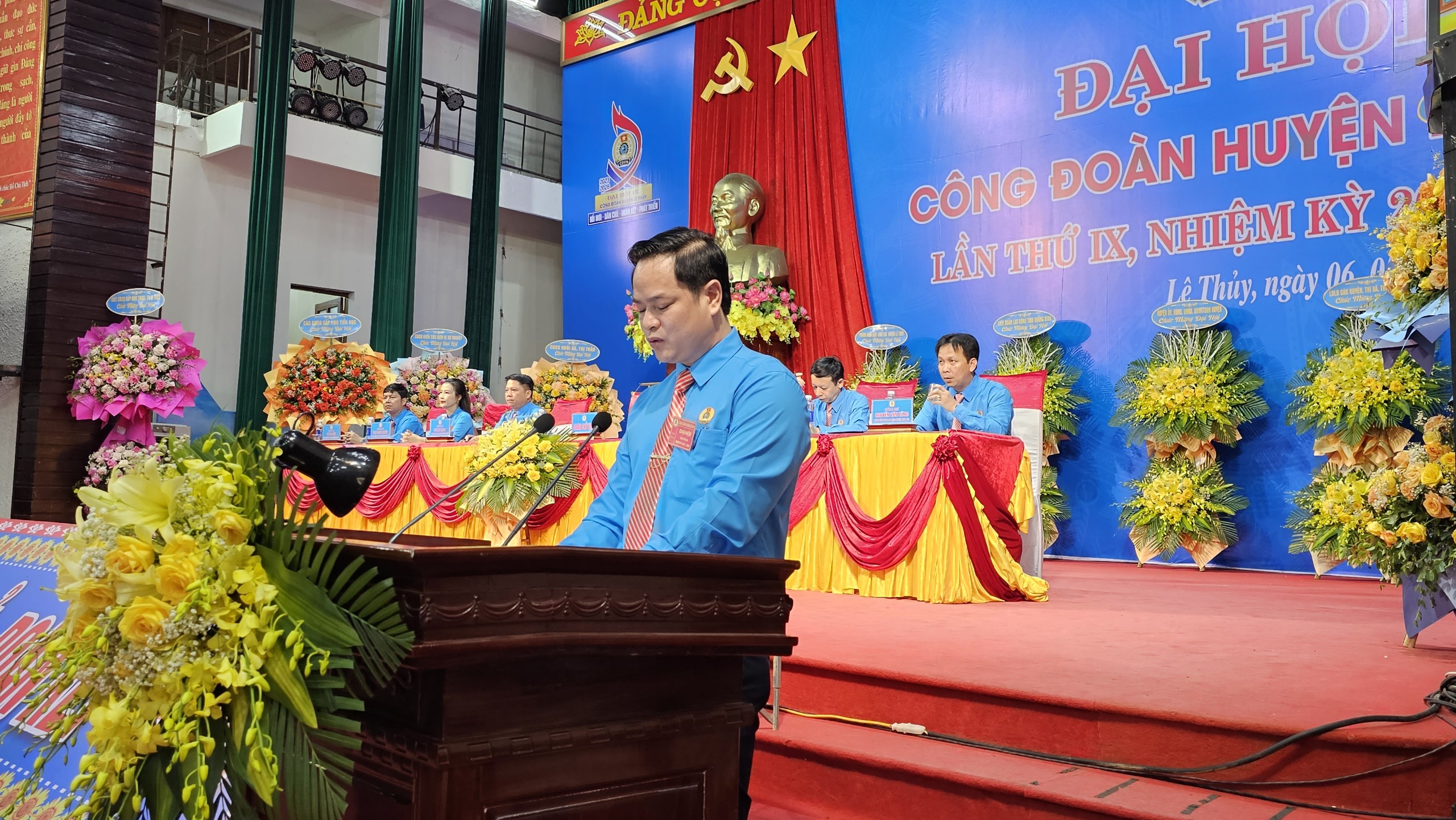 Ông Nguyễn Cao Thành trúng cử chức Chủ tịch Liên đoàn lao động huyện Lệ Thủy.