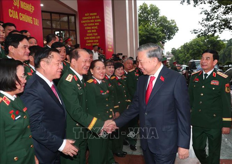 Tổng Bí thư Tô Lâm, Bí thư Quân ủy Trung ương dự, chỉ đạo Đại hội đại biểu Đảng bộ Quân đội lần thứ XII- Ảnh 1.
